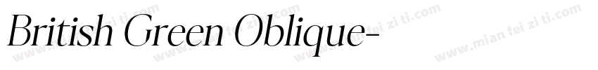 British Green Oblique字体转换